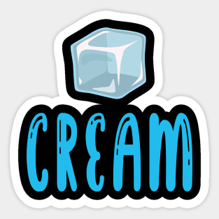 Ice cream,ice cube Sticker